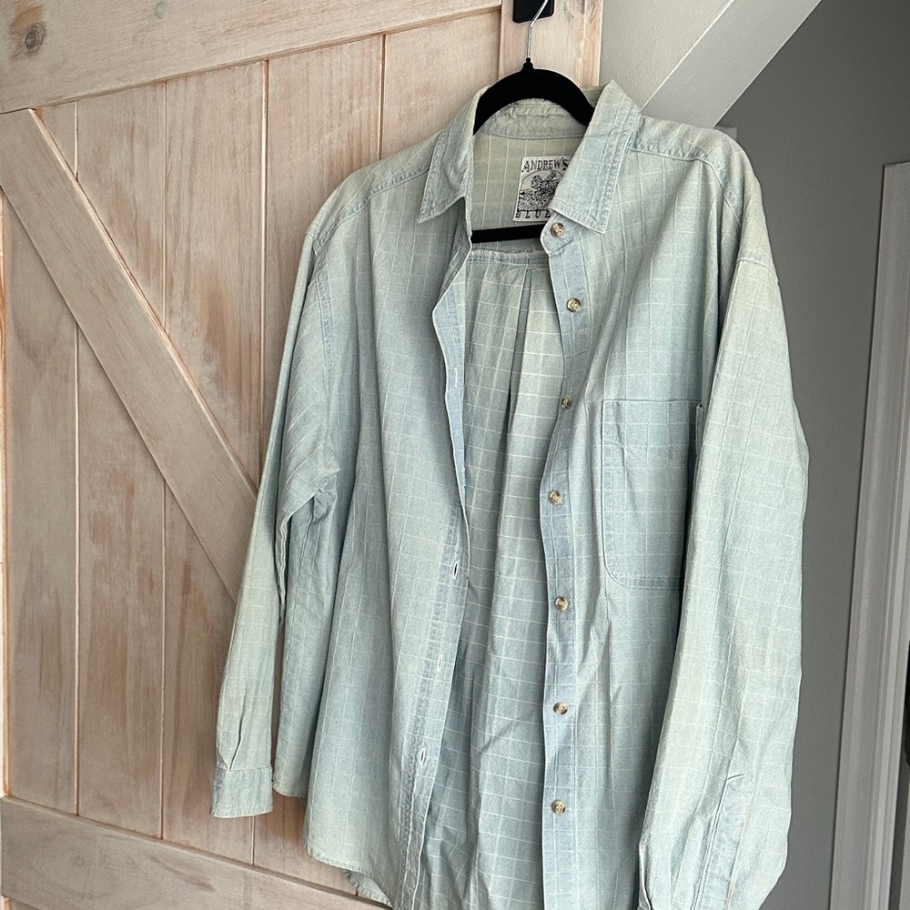 Women's Light Blue Button Down Shirt